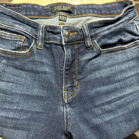 Judy Blue Jeans Womens size 5/27 Mid Rise Tapered Stretch Slim Fit Dark wash - Picture 9 of 9